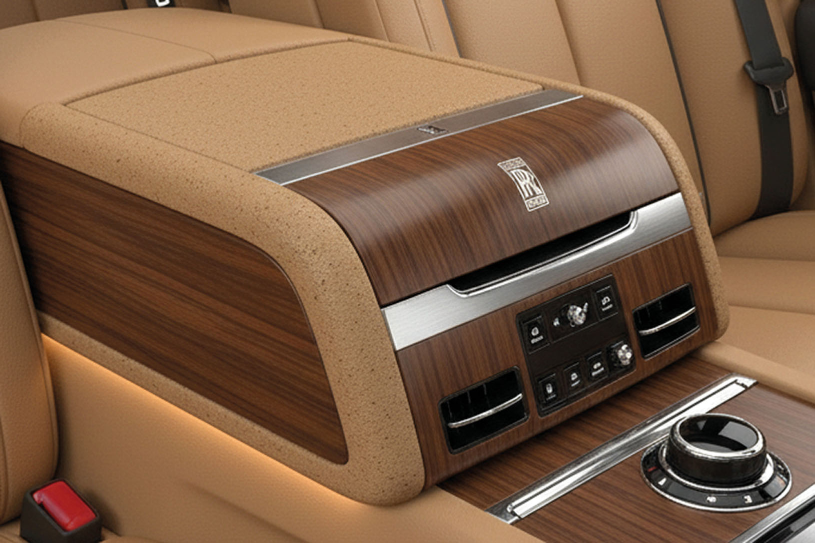make a rolls-royce center console for the backseats out of the moodboard(1)